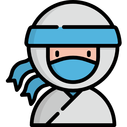 Ninja japanese warrior people icon