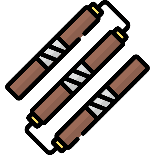 Nunchaku weapon karate sports and competition icon