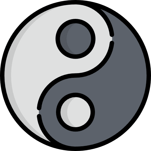 Yin yang taoism philosophy balance icon