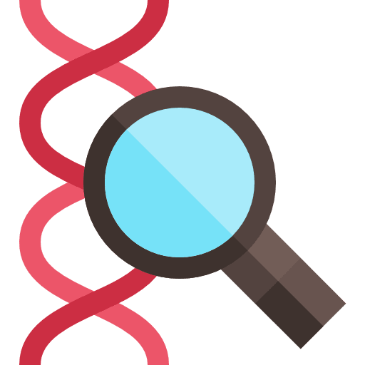 Dna dna structure loupe dna icon