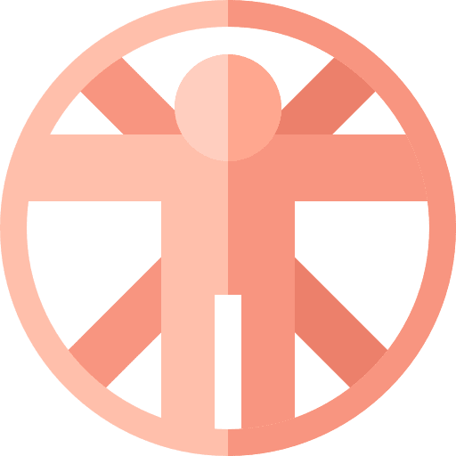 Vitruvian man people education human icon