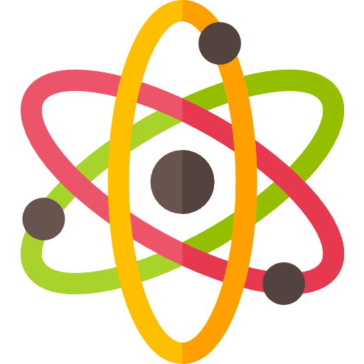 Atom science education electron icon