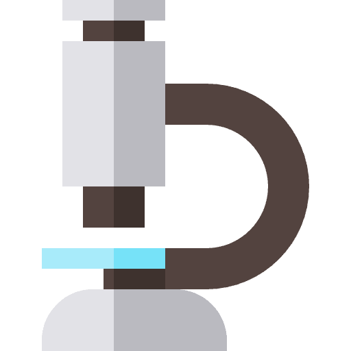 Microscope electronics research observation icon