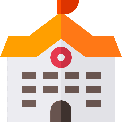 University architecture and city school university icon