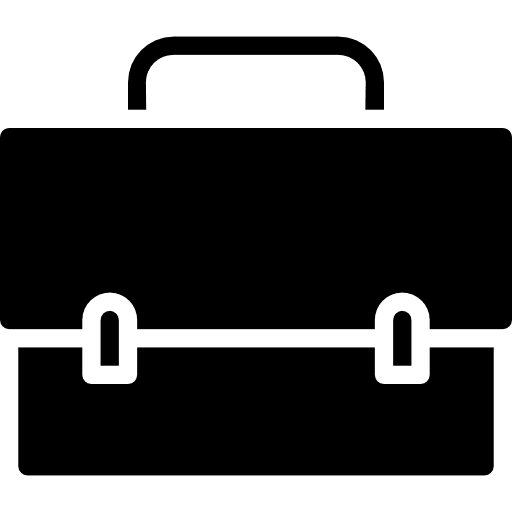 Bag vintage briefcase school material icon