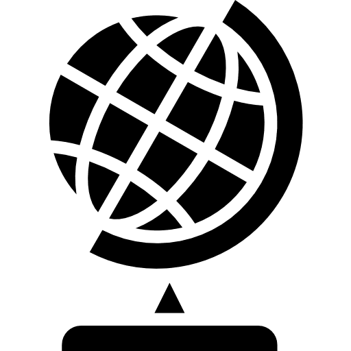 Globe grid planet earth maps and location earth globe icon