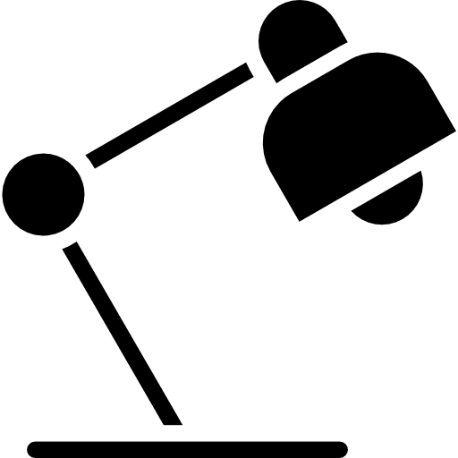 Lamp desk furniture and household light icon