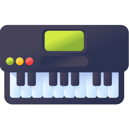 Piano toy music and multimedia organs icon