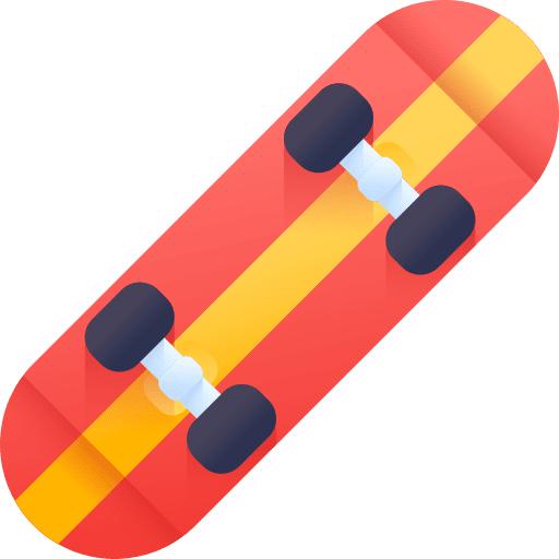 Skateboard transportation hobbies and free time skate icon