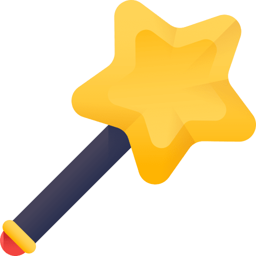 Wand fantasy toy kid and baby icon