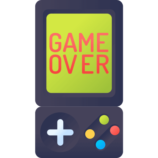 Game over electronics console gaming icon