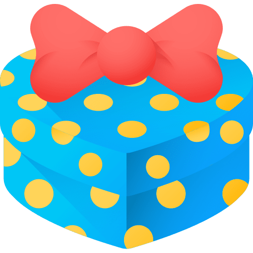 Present christmas commerce and shopping heart icon