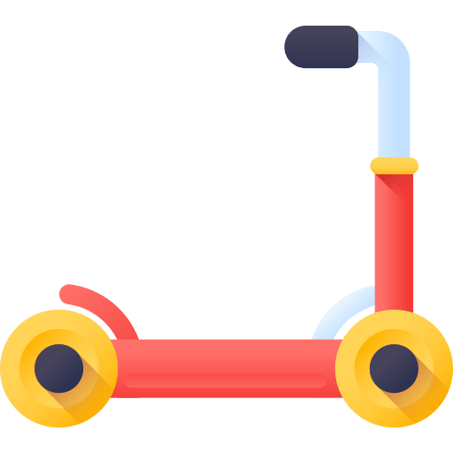 Scooter childhood fun transportation icon