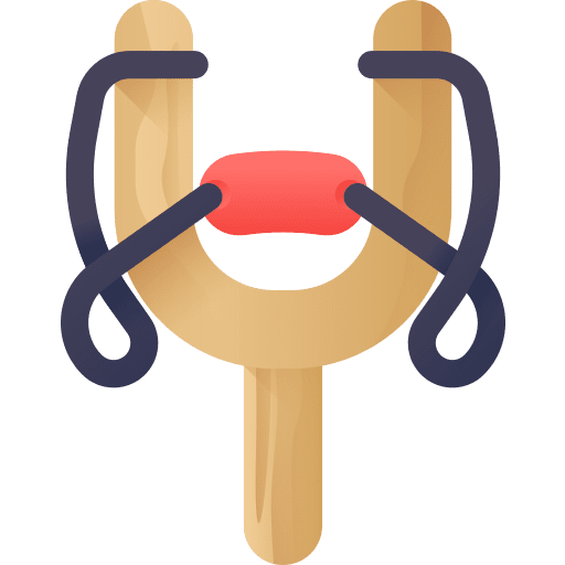 Slingshot construction and tools play miscellaneous icon
