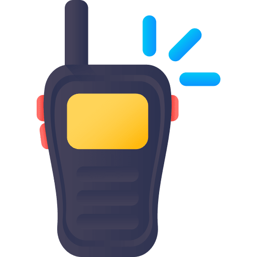 Walkie talkie security radio communication icon