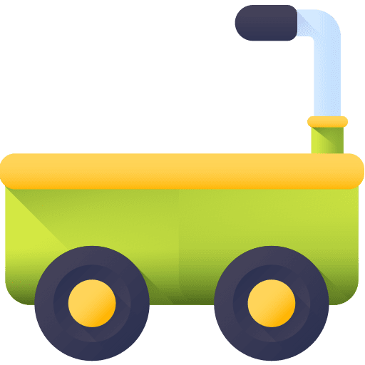 Cart birthday and party present transportation icon
