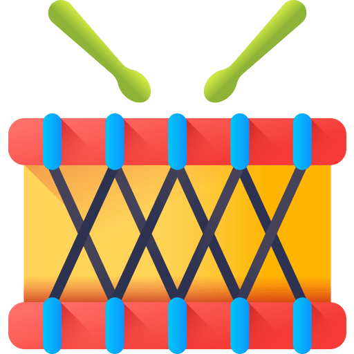 Drum instrument drumsticks music and multimedia icon