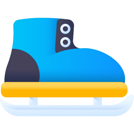 Ice skate christmas skate winter sports icon