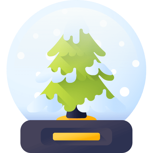 Snow globe crystal decoration snow ball icon