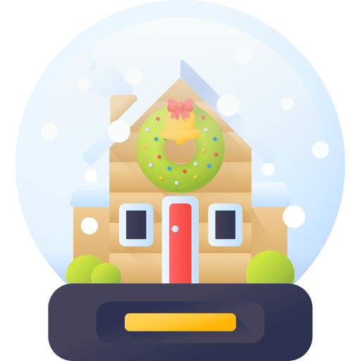 Snow globe cultures crystal house icon