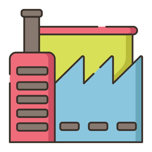 Factory industry architecture and city manufacturer icon