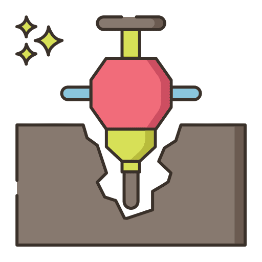 Drill drilling construction and tools ground icon