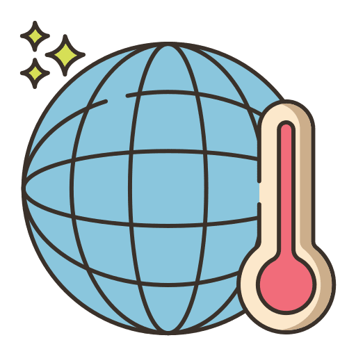 Global warming nature thermometer ecology icon
