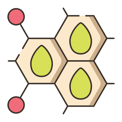 Molecule biology chemistry molecular structure icon