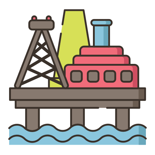 Offshore fuel architecture industry icon
