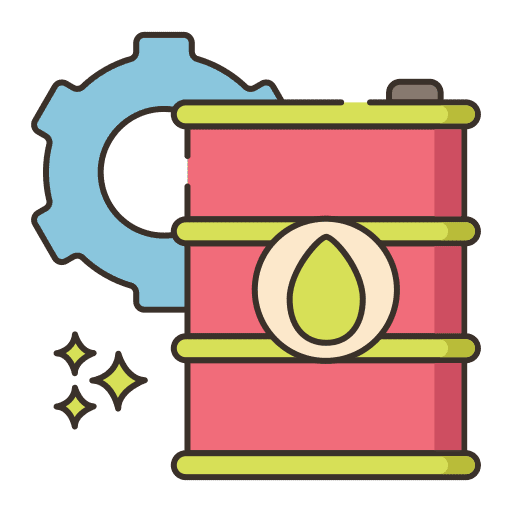 Oil industry combustible barrel icon