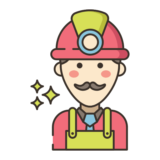 Worker industry man occupation icon