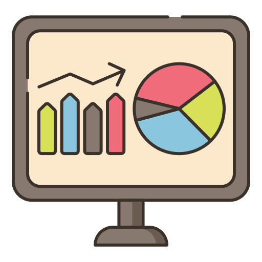 Data computer data analytics statistics icon