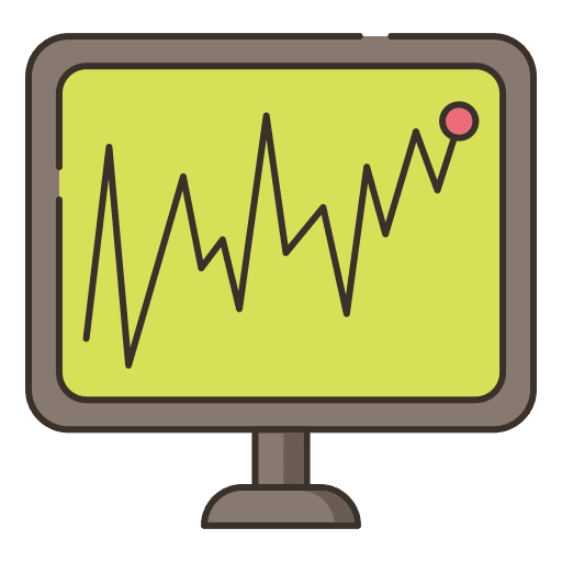 Seismic stats earthquake business and finance icon