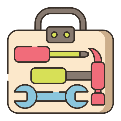 Toolbox suitcase construction construction and tools icon