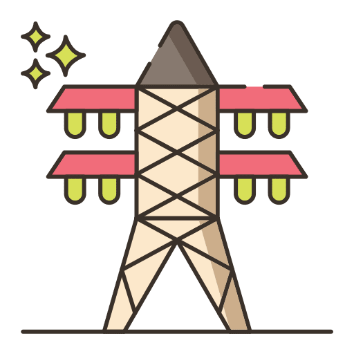 Transmission tower tower buildings industry icon