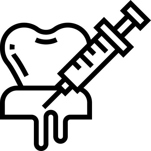 Anesthetic dentist inject healthcare and medical icon