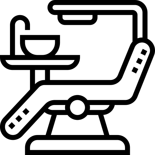 Chair teeth furniture dentist icon