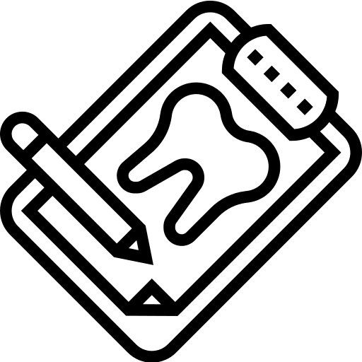 Checkup dental checkup healthcare and medical clipboard icon