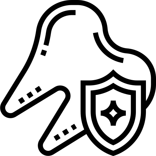 Dental care security protection shield icon