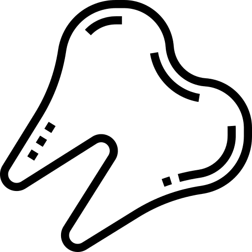 Dental medical dentist molar icon