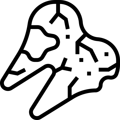 Broken broken decay broken tooth icon