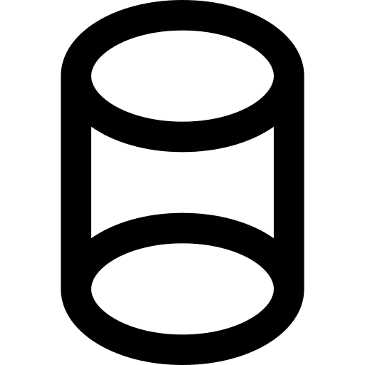 Cylinder shapes volumetrical geometry icon