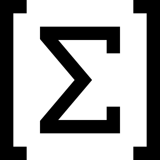 Sigma shapes and symbols education signs icon