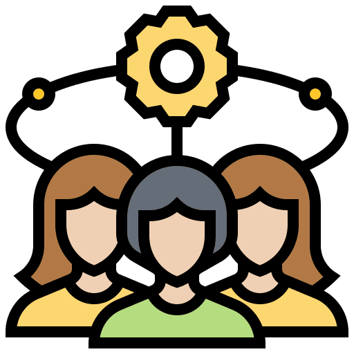 Team networking teamwork network icon