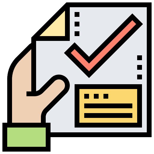 Vote agreement file check icon