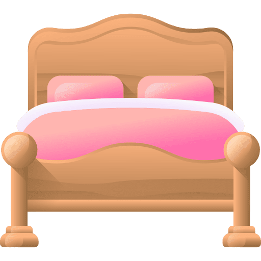 Bed comfortable furniture and household bed icon