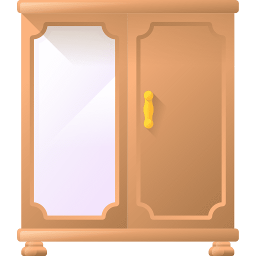 Closet furniture and household cabinet furniture icon