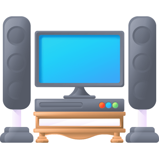 Home theatre home theatre television furniture and household icon