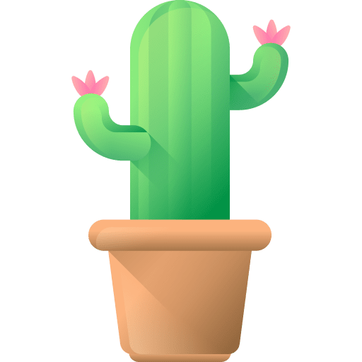 Cactus flower desert pot icon