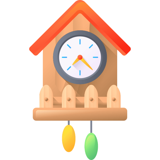 Cuckoo clock decoration elegant cuckoo clock icon